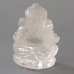 KG-074 White Clear crystal stone Quartz hand carved in Lord Ganesh Ganesha Indian om yoga Hindu God deity talisman Buddha Amulet Statue